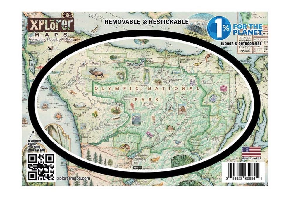 Olympic National Park Map Sticker