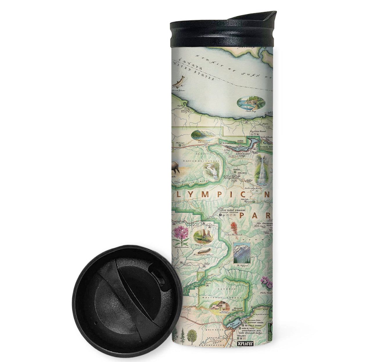 Olympic National Park Map Travel Tumbler