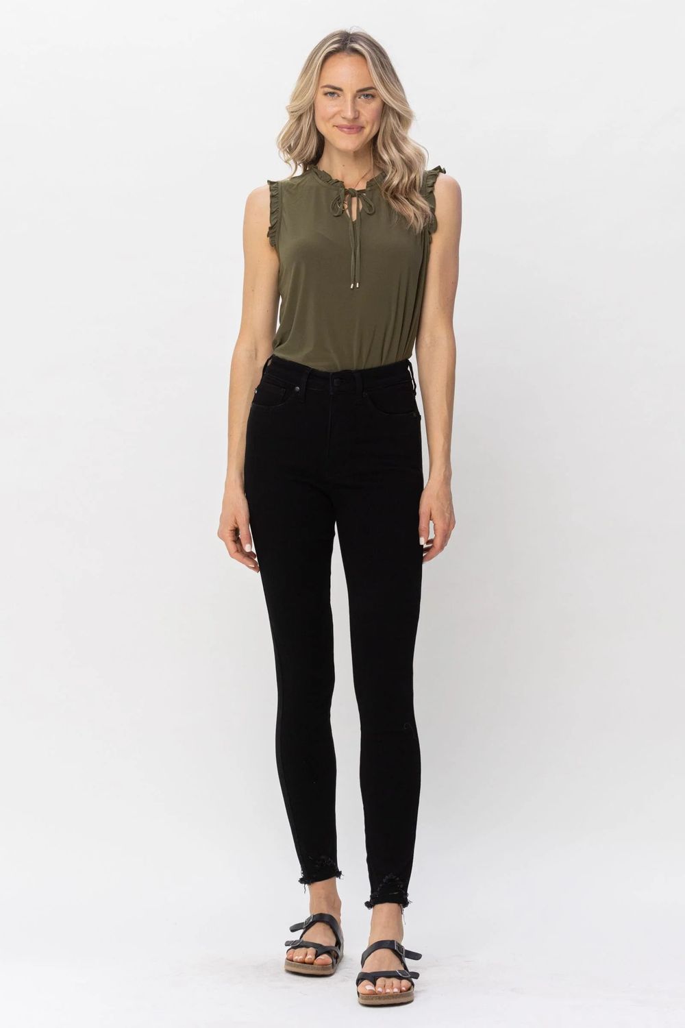 Jenna Tummy Control High Waist Distressed Denim (Judy Blue)