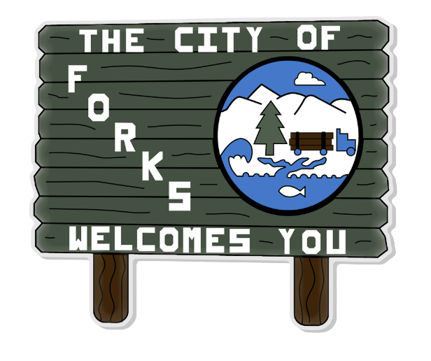 City of Forks Acrylic Magnet