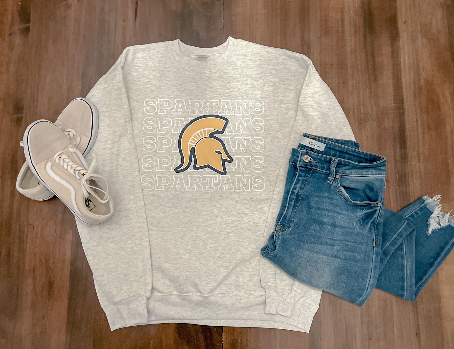 Spartan Repeat Hollow Grey Crew