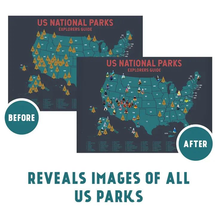National Park Scratch Off Map
