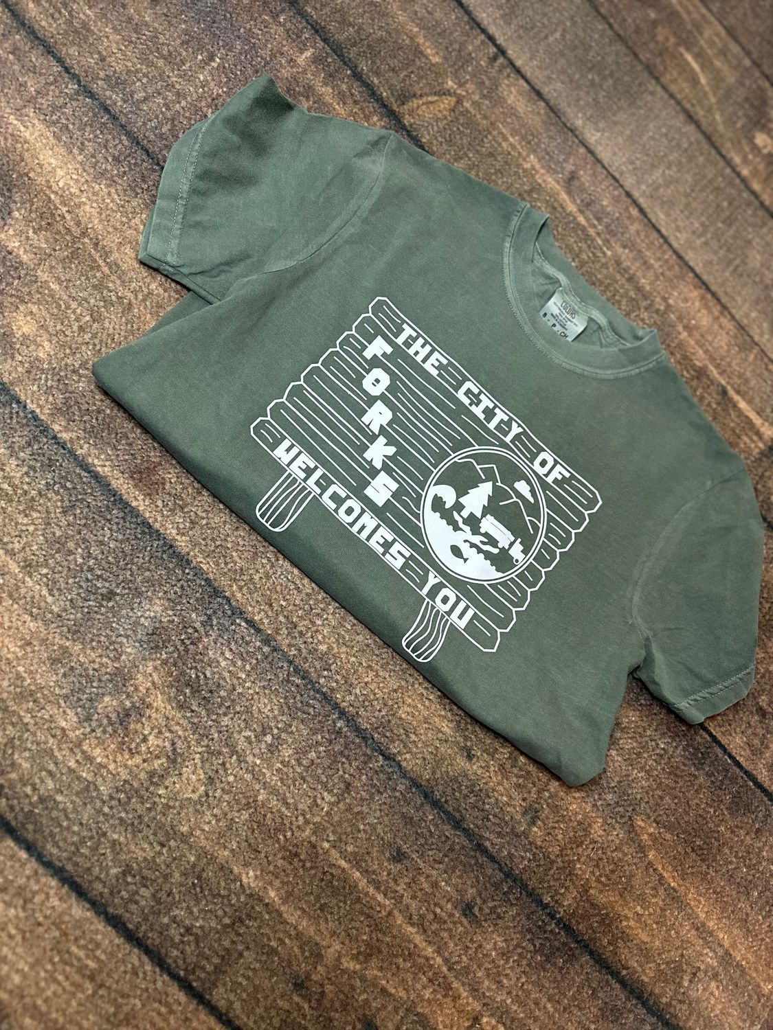 City of Forks Sketch Comfort Colors Tee