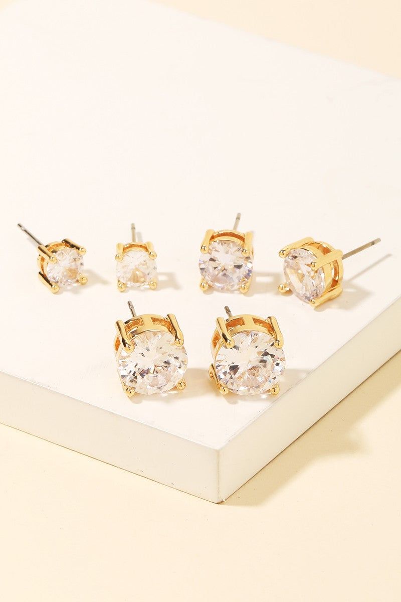 Rhinestone Stud Earrings