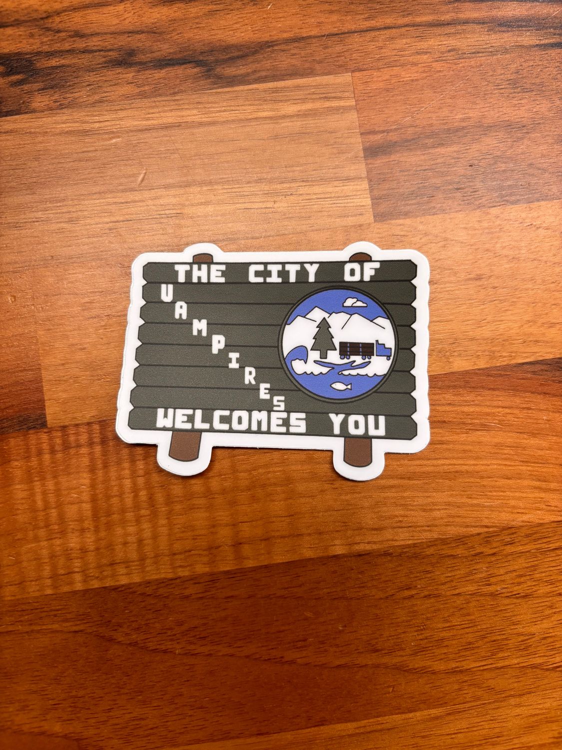 The City of Vampires Welcomes You Sticker