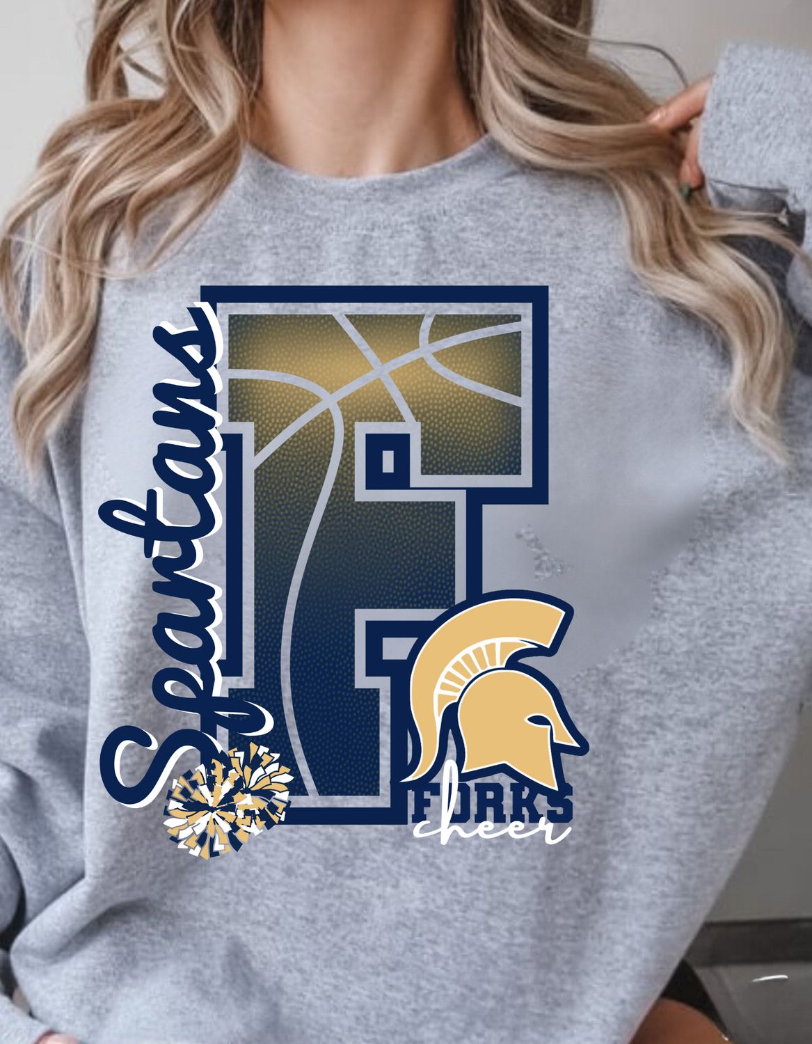 Forks  Cheer Basketball Design