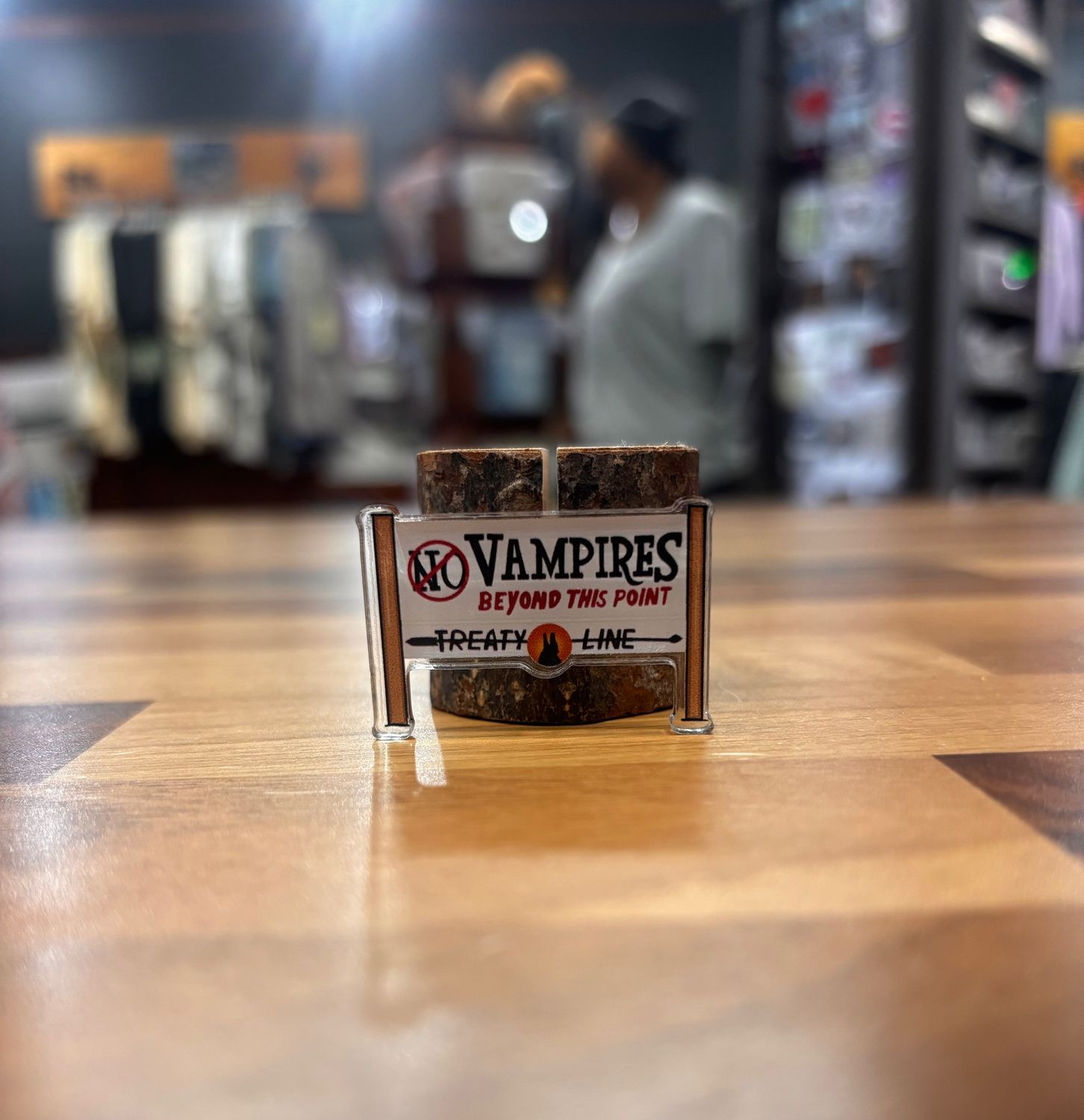 Vampire Treaty Line Acrylic Pin