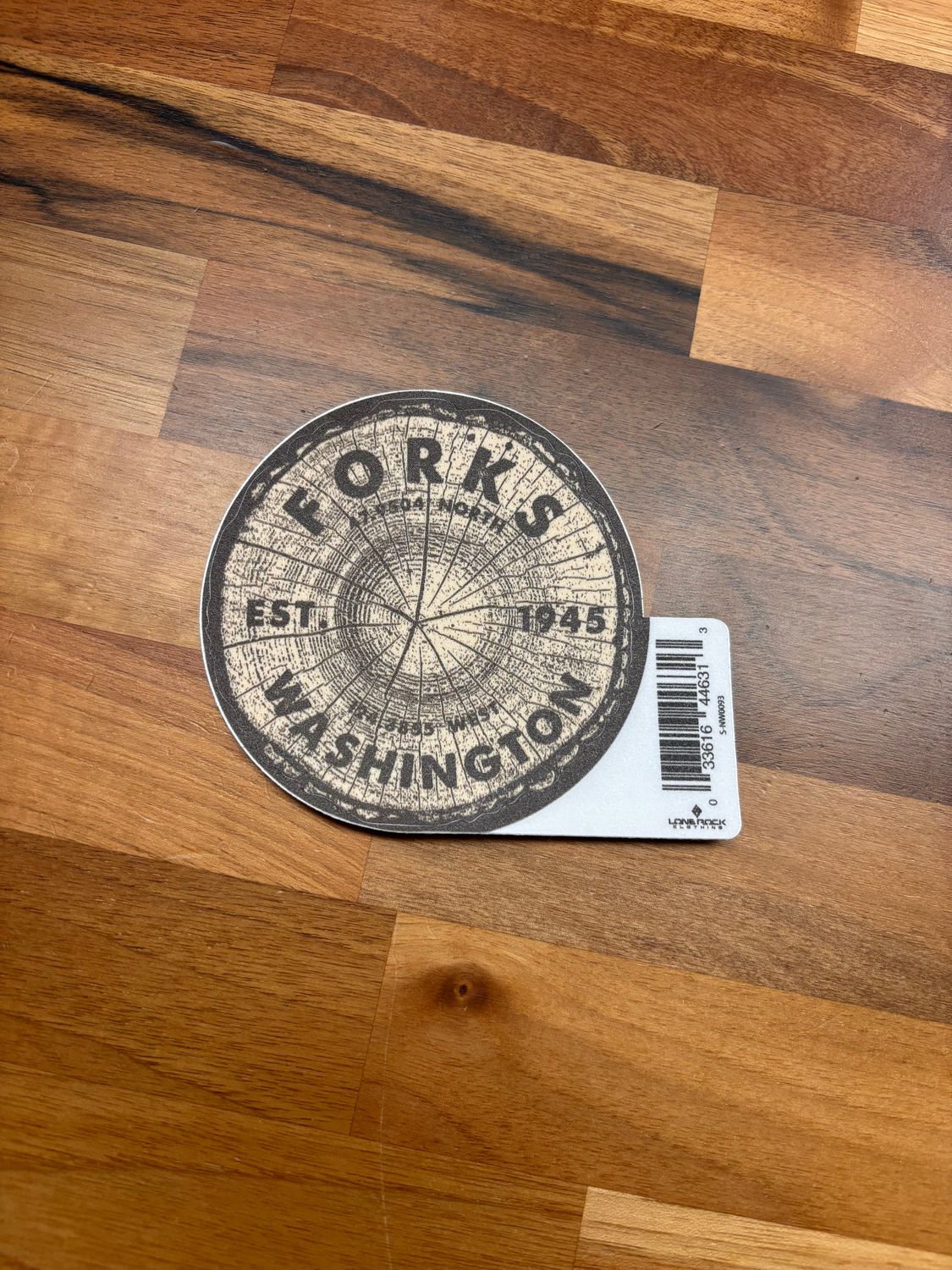 Forks, WA Tree Ring Sticker