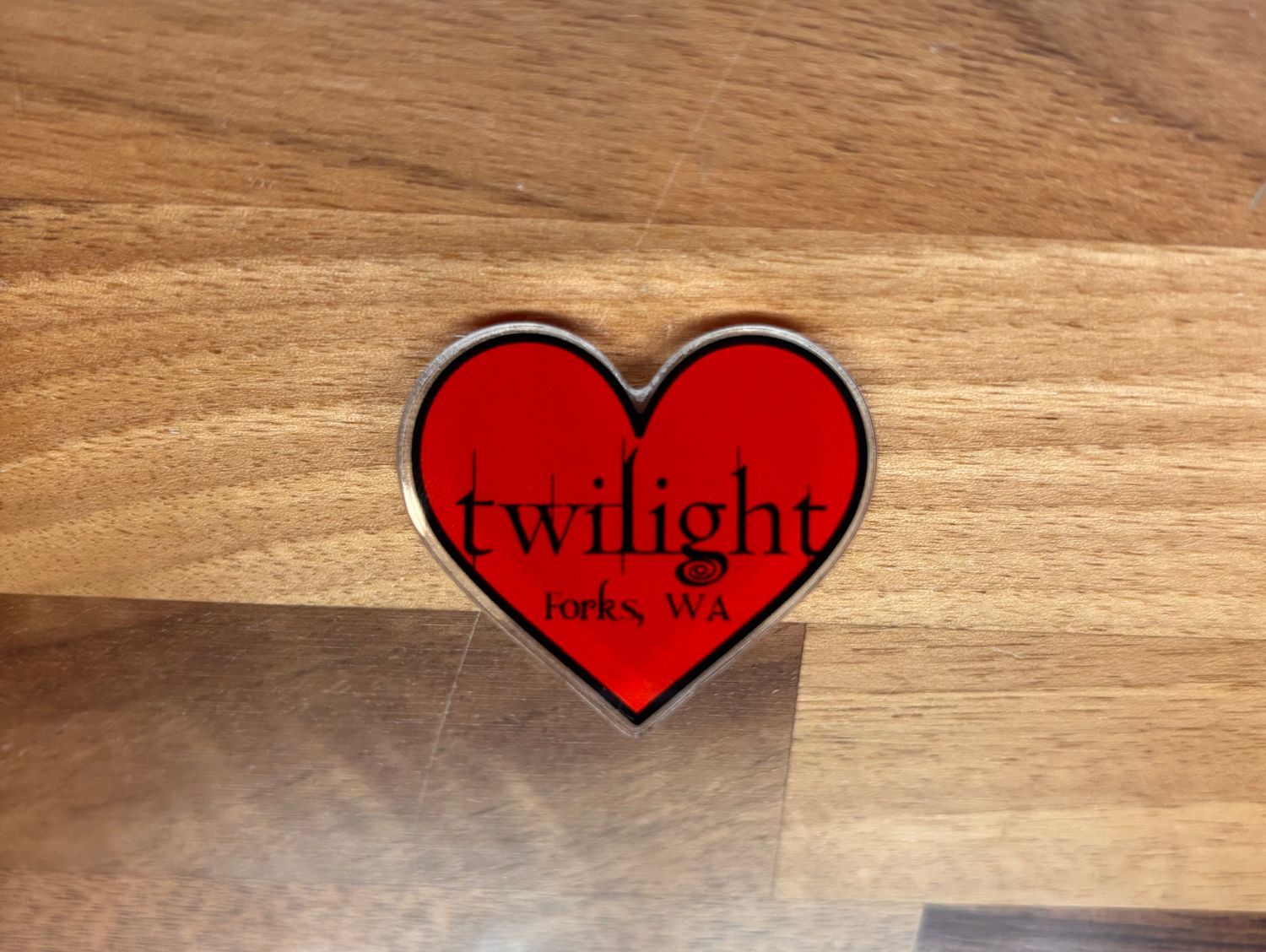 Twilight Heart Acrylic Pin