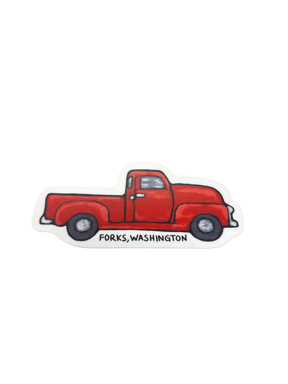 Red Truck Forks ,WA Caps Sticker