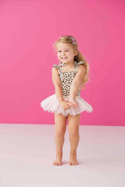 Girl's Leopard Swimsuit + Tutu