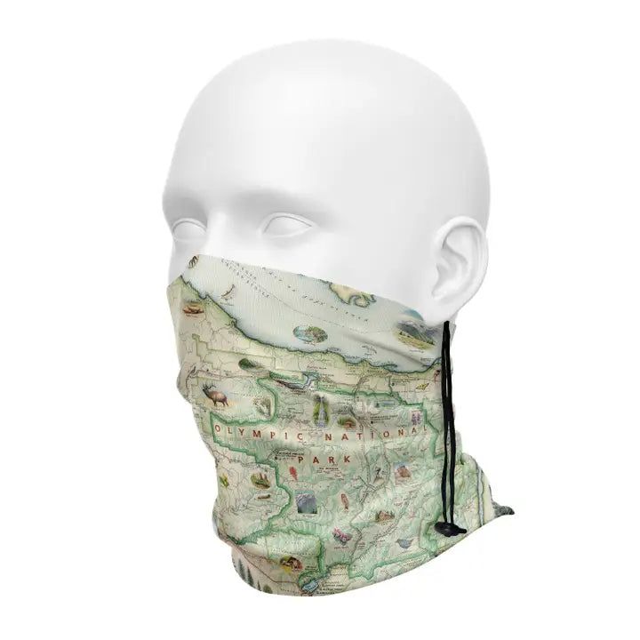 Olympic National Park Map Neck Gaiters