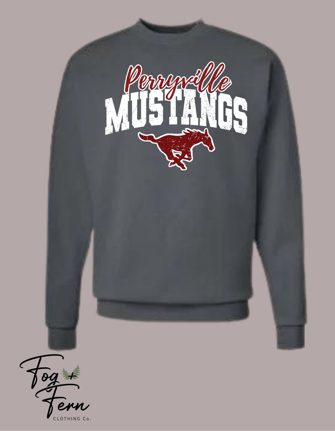 Perryville Mustangs Distressed Design (Adult + Youth)