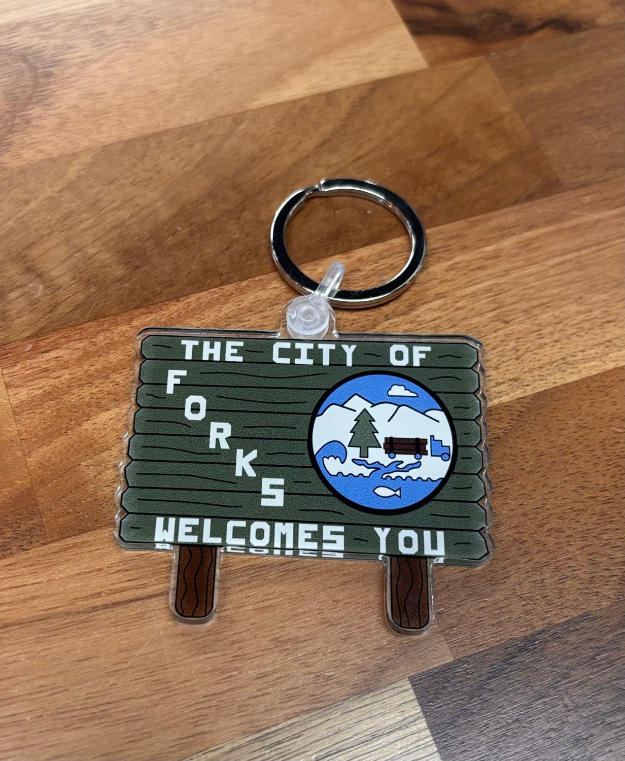 City of Forks Keychain- Small