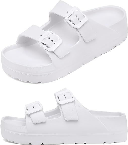 Mia Platform Kiana Sandals- White