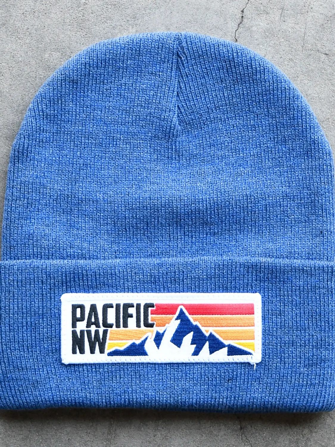 Pacific Nw Stripes - Cuffed 12" Beanie, Color: Blue