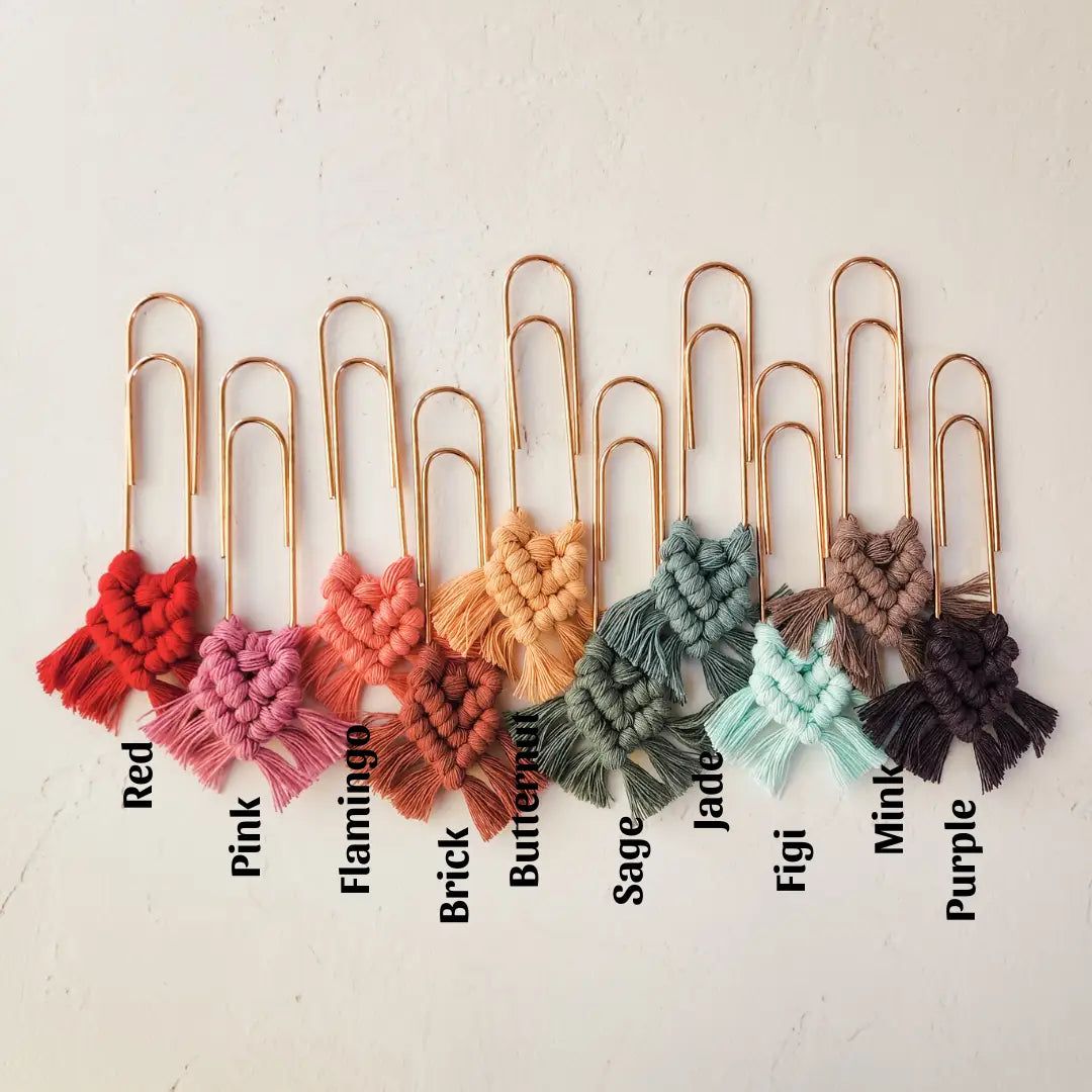 Macrame Bookmark / Notebook Jumbo Clip
