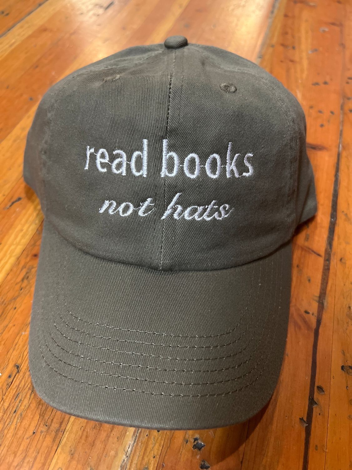 Read Books Not Hats Dad Hat, Color: Olive Green