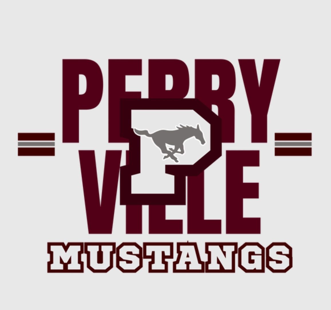 Varsity Perryville Design - Adult, Color: Ash Grey, Size: Small, Style: Adult T-Shirt