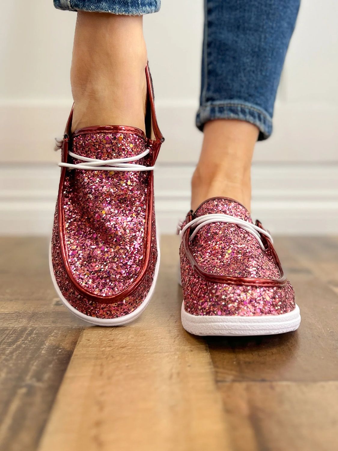 Corky's Slip On Mixed Berry Glitter Shoes