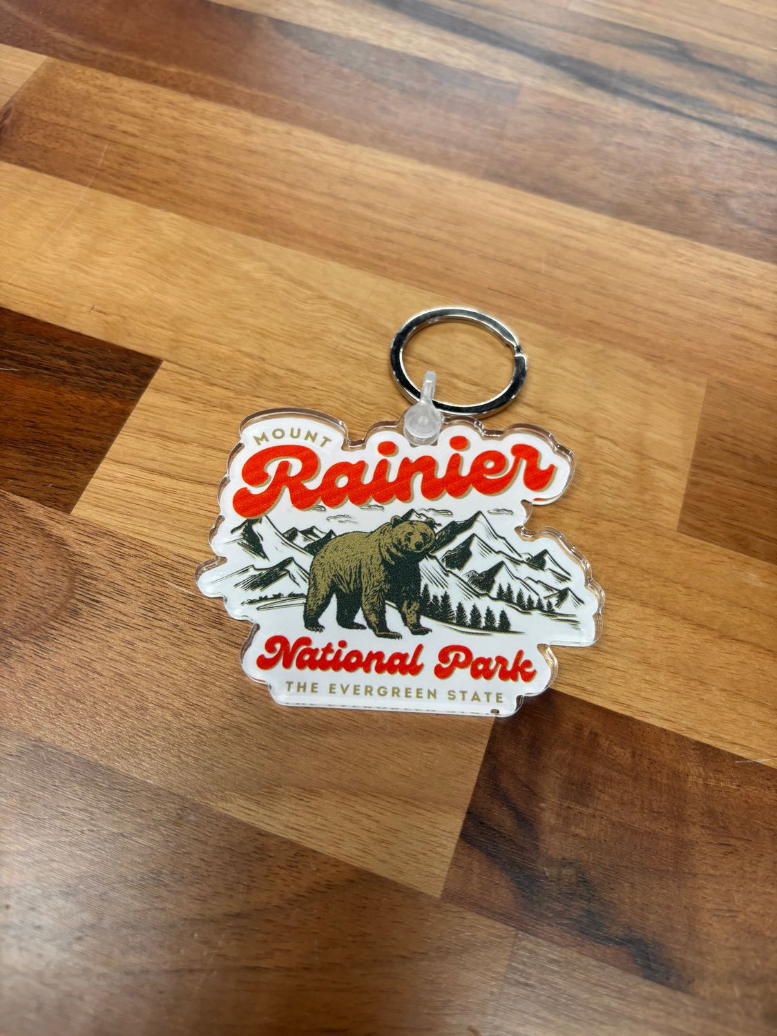 Mt. Rainier Bear Keychain