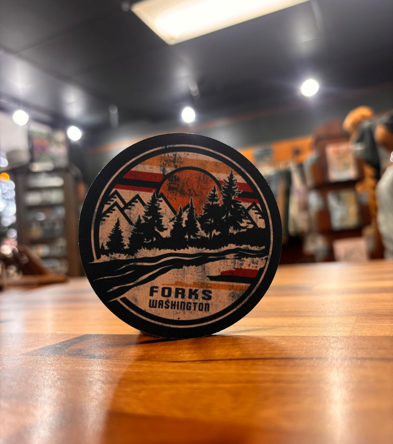 Mountain Distressed Forks, WA Magnet