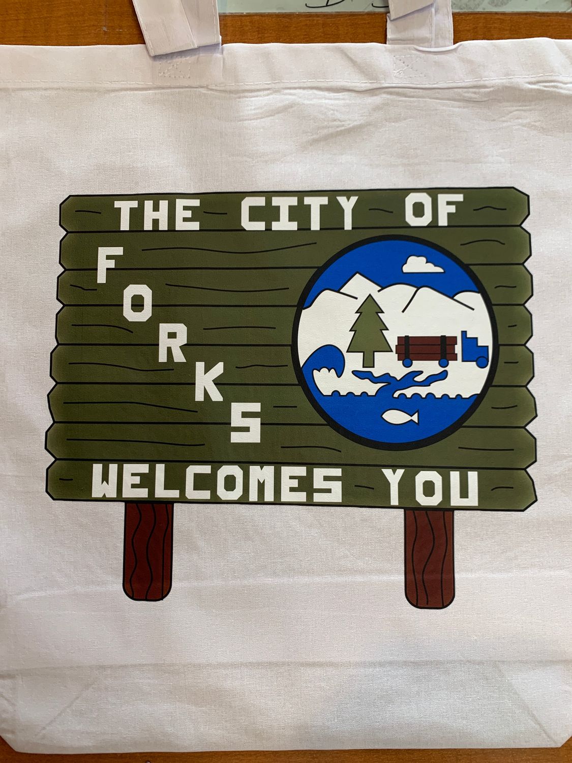 City of Forks Welcomes You Tote Bag