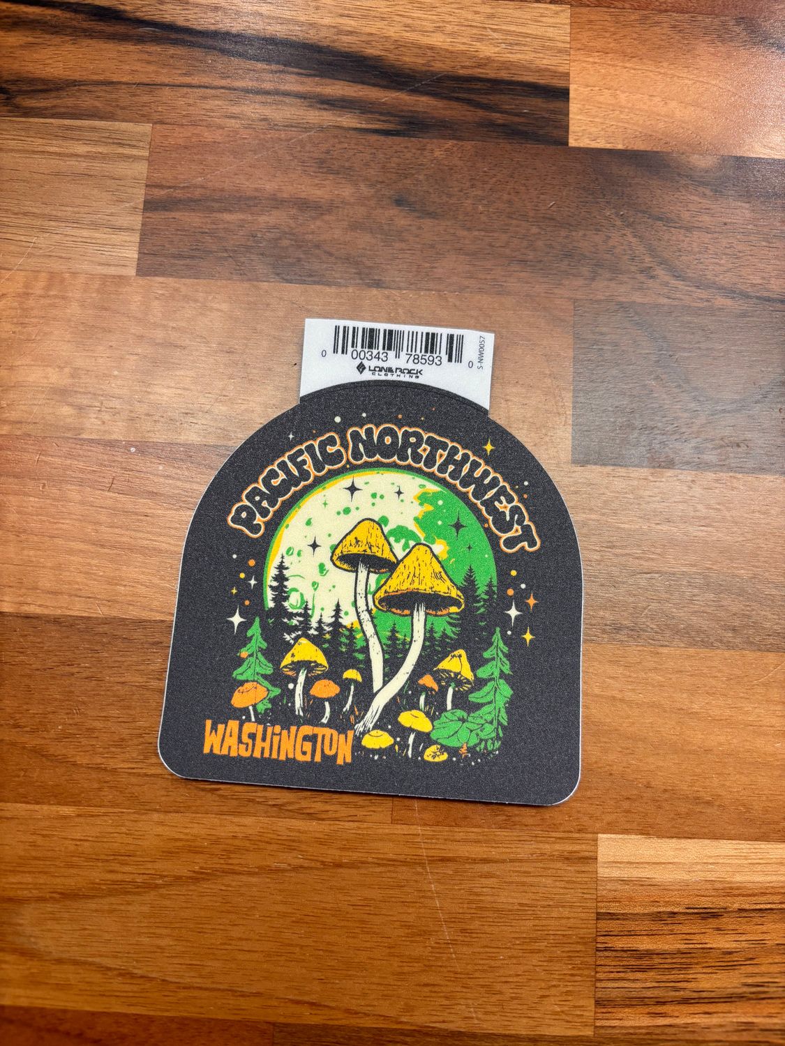 Funky Mushroom Washington Sticker