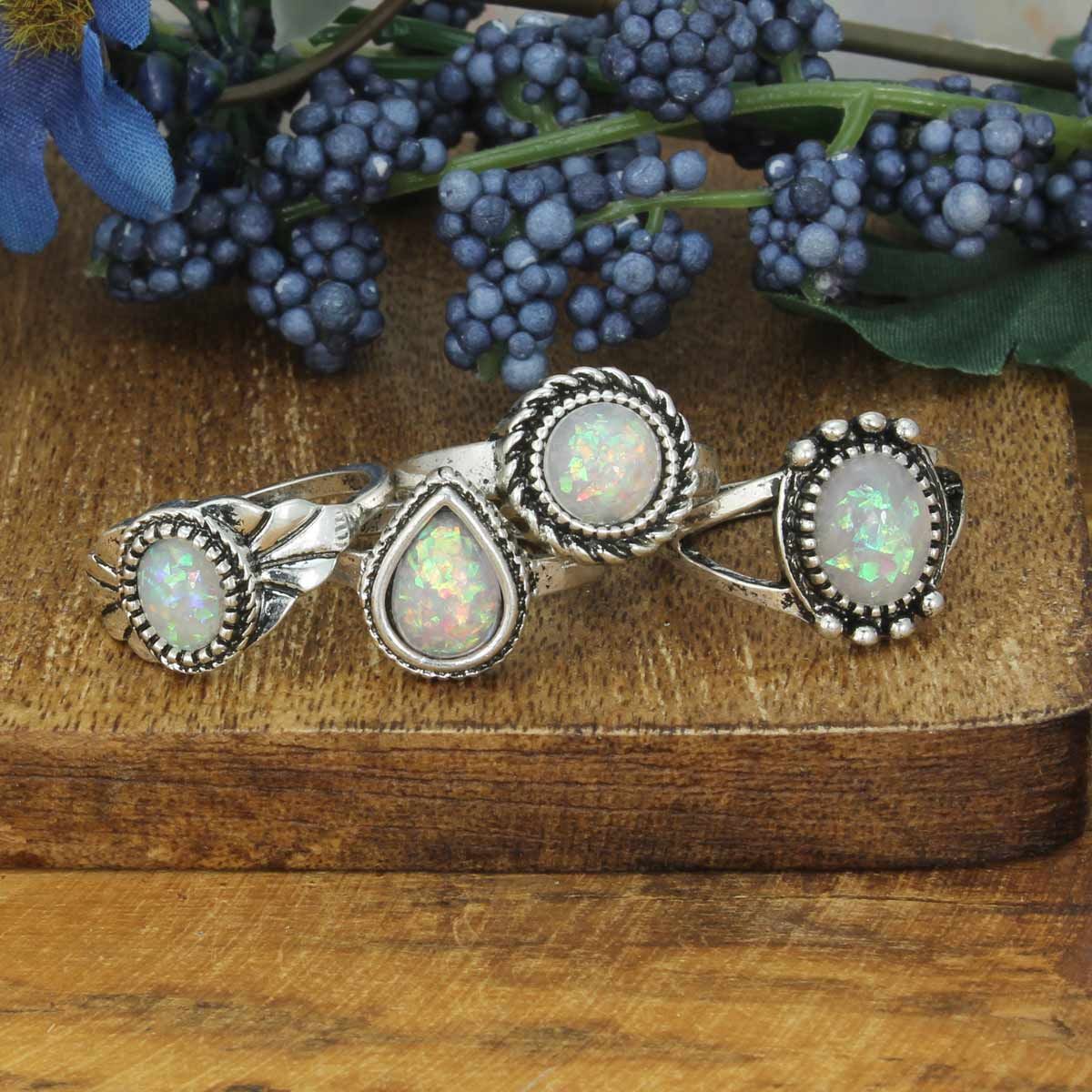 Opal &amp; Silver Ring