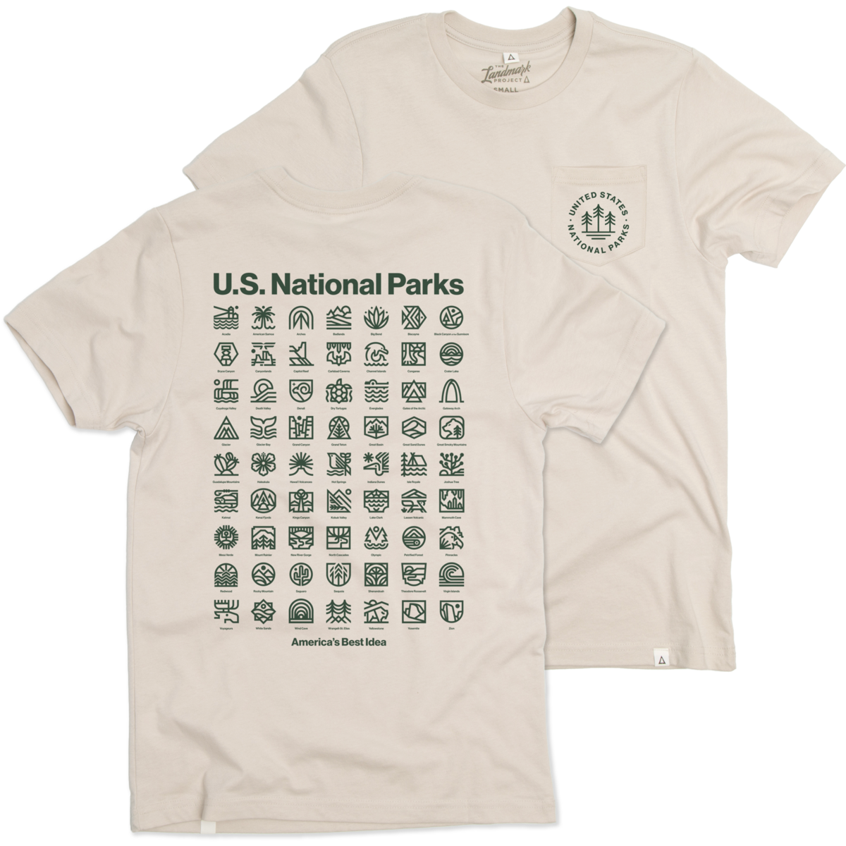 U.S. National Parks Pocket Tee: Dune / S
