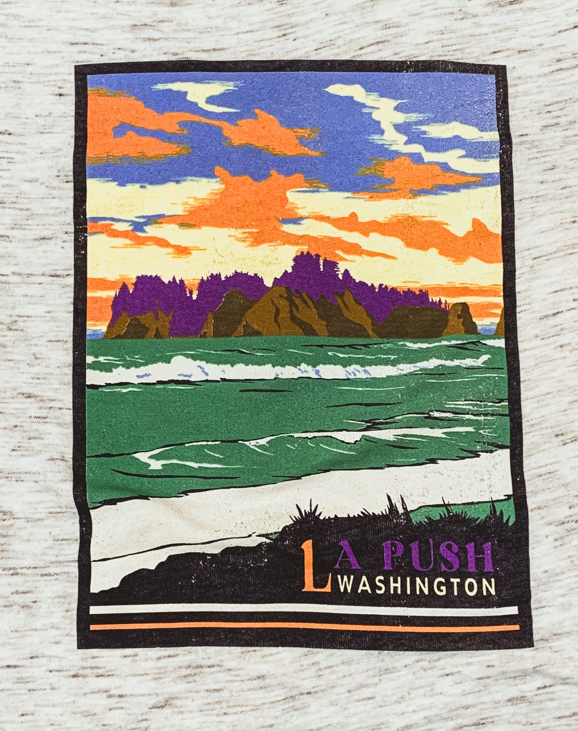 Olympic National Park La Push, Beach Unisex Hoodie Sweatshirt, Color: Ash Grey, Size: Small