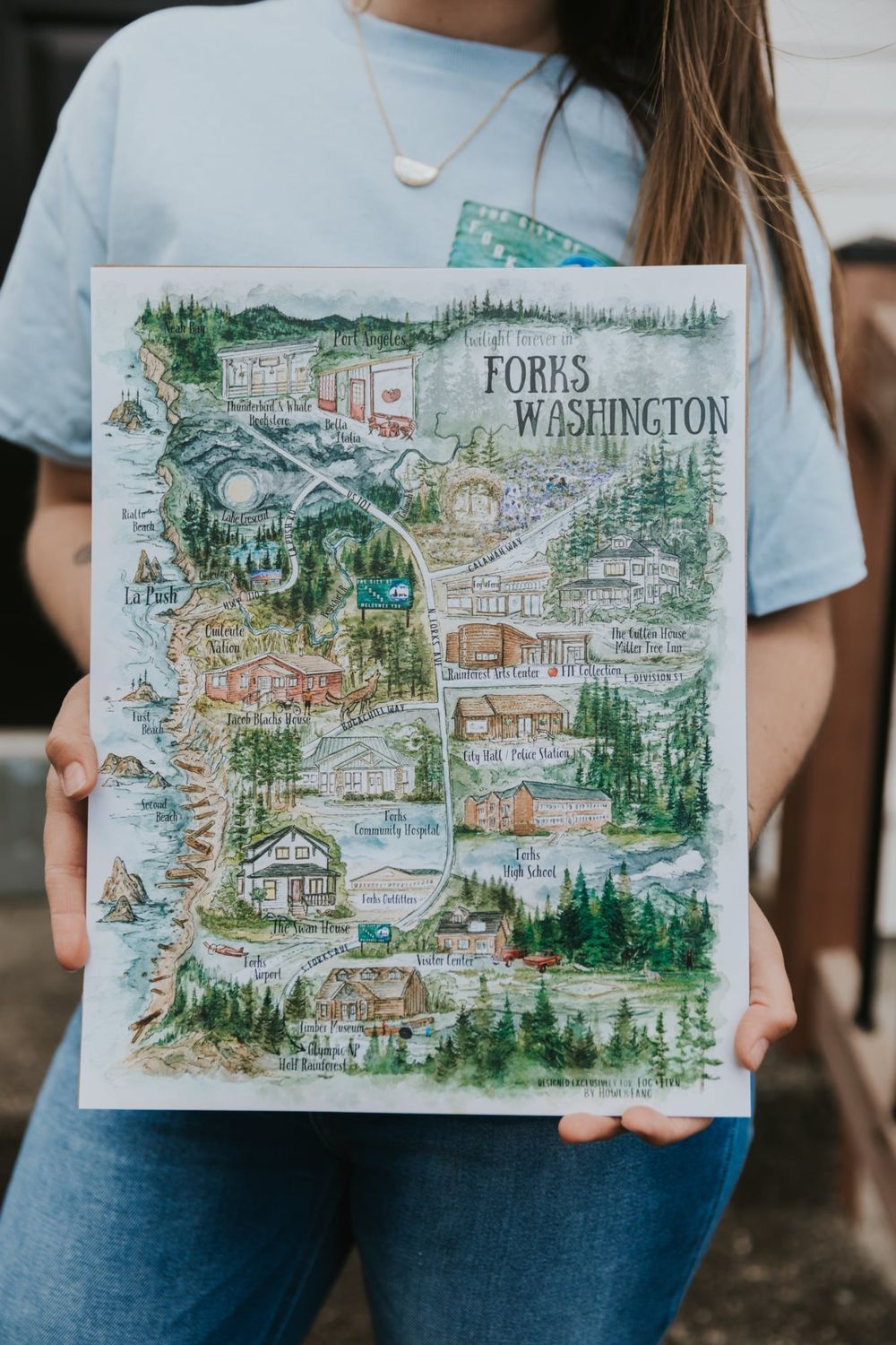 2025 Forks Hand Drawn Map