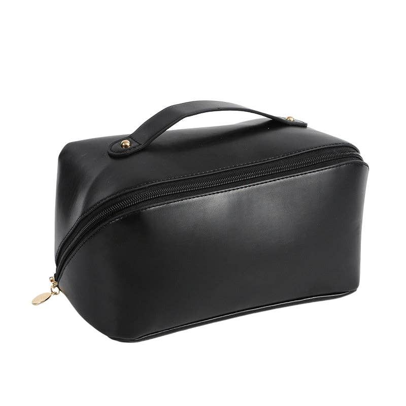 Large Capacity Toilet Bag Travel Cosmetic Bag: Black