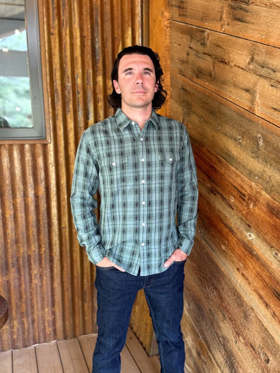 Evergreen Flannel Long Sleeve Shirt- PNW Patch