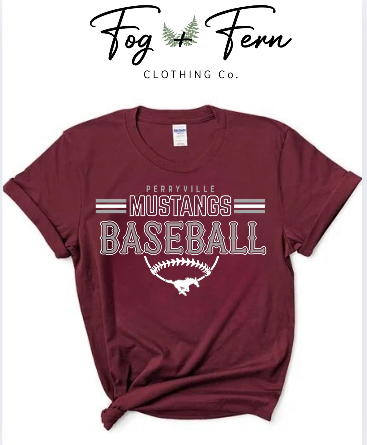 Mustangs Baseball Design (Adult + Youth)