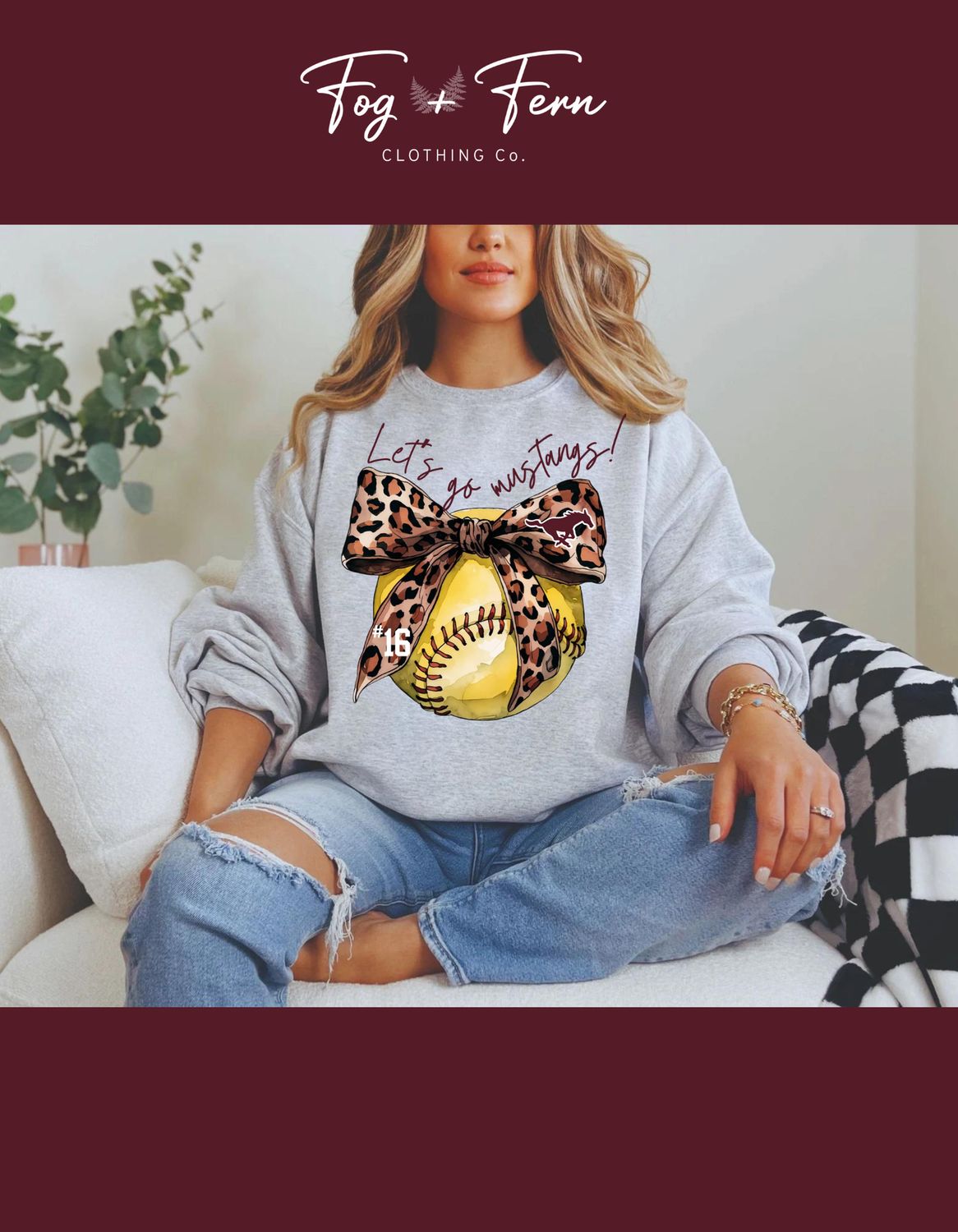 Cheetah Mustang Softball Design (Adult + Youth), Shirt Color: Grey, Size: Small, Style: T-Shirt