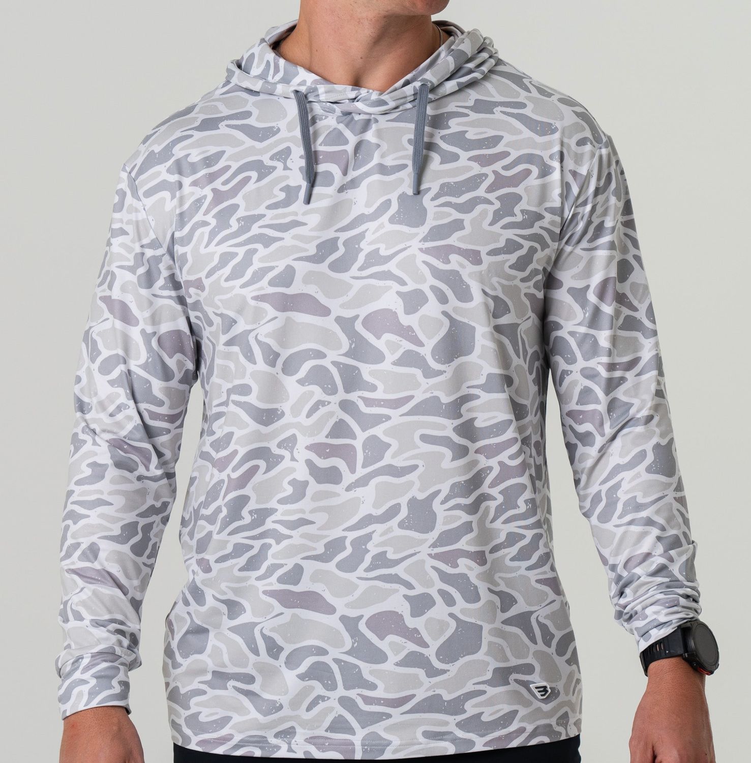 Burlebo Mens Perfomance Hoodie - White Camo