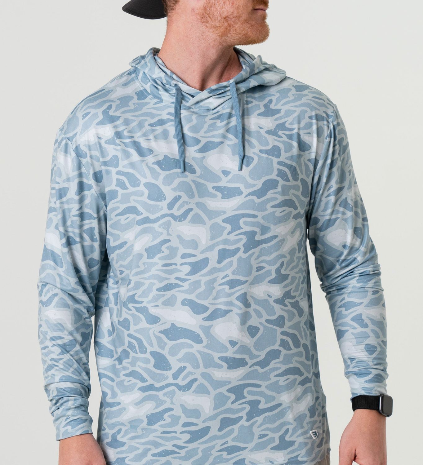 Burlebo Mens Perfomance Hoodie - Seaside Camo