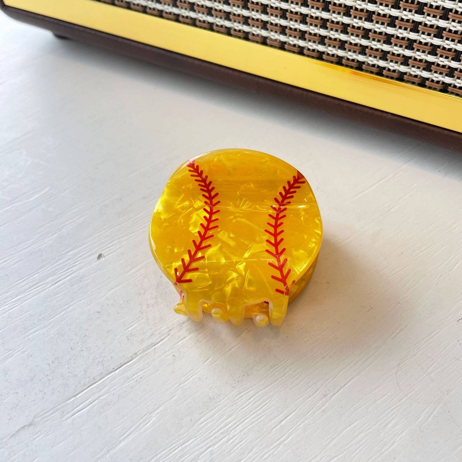 Small Softball Hair Clip