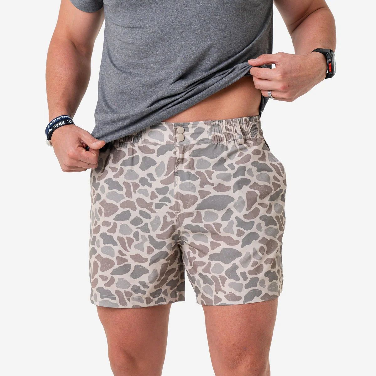Mens Burlebo Everyday Shorts-Classic Deer Camo