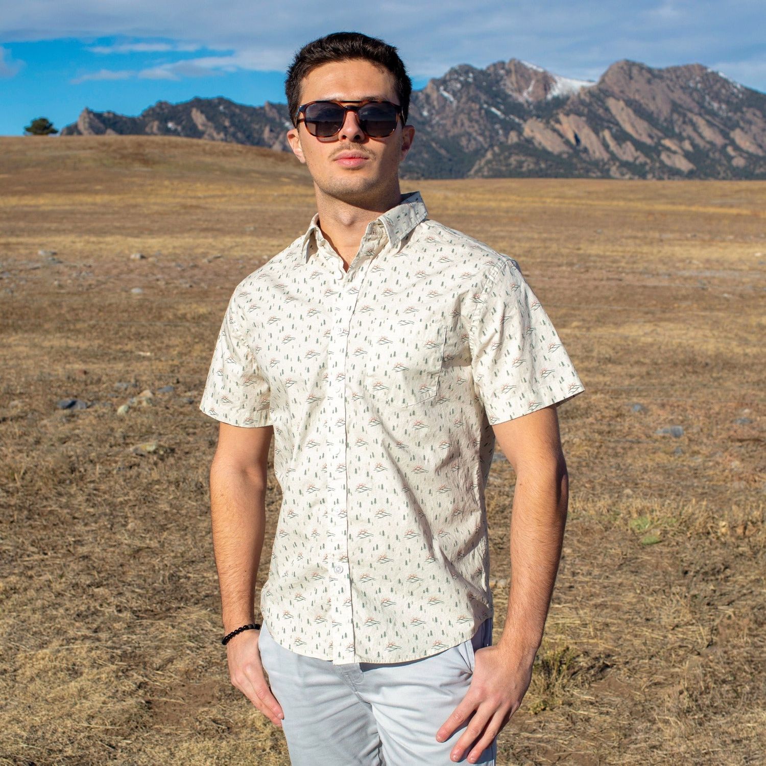 Sunset Hills Camp Shirt- PNW Patch