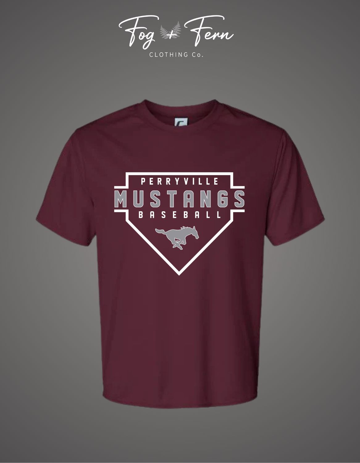 Mustangs Baseball Plate Design (Adult + Youth)