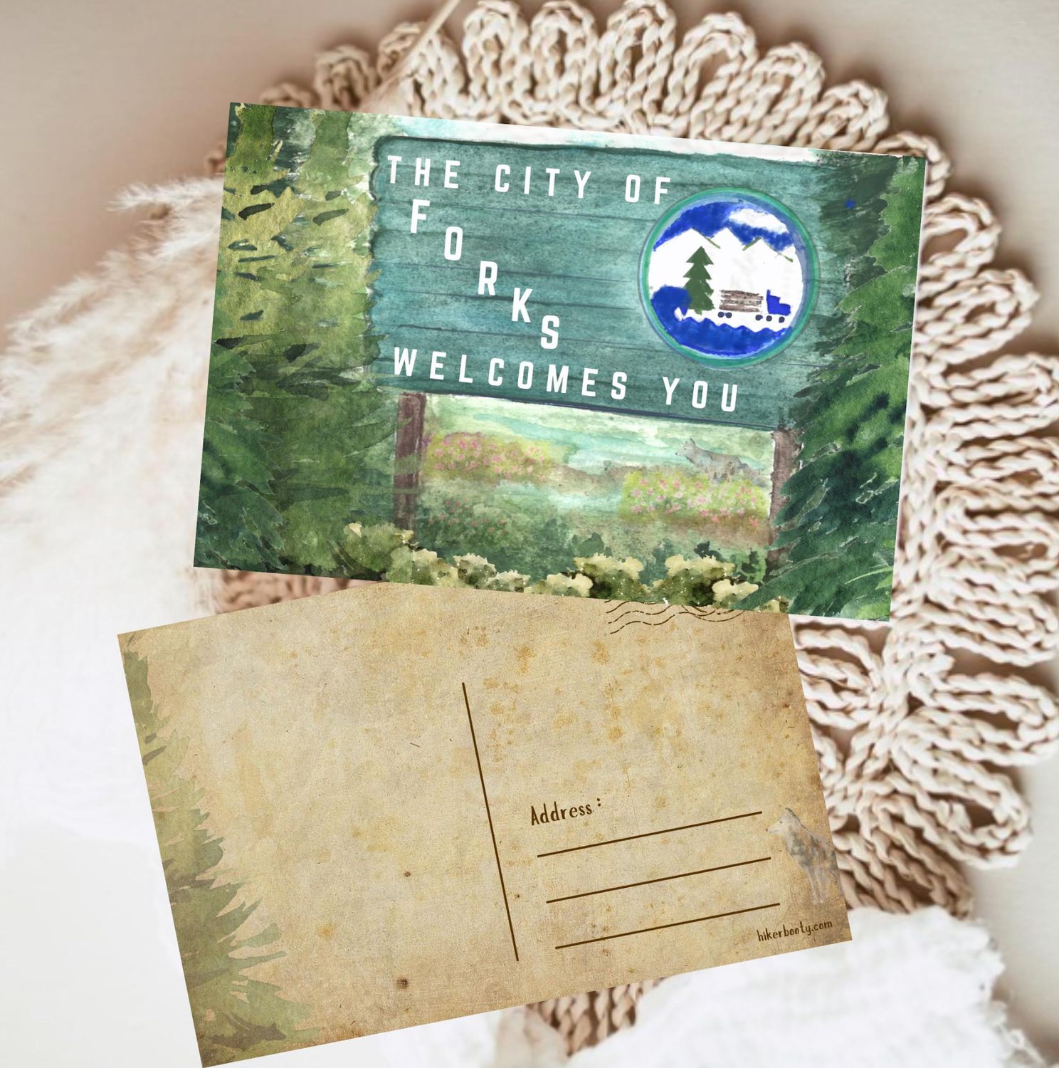 City of Forks Welcomes You Post Card