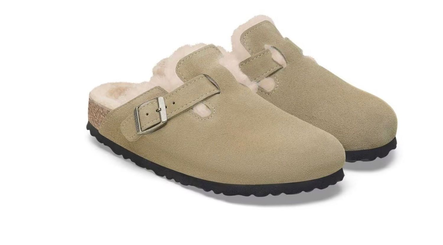 Boston Shearling Suede Leather - Taupe Regular