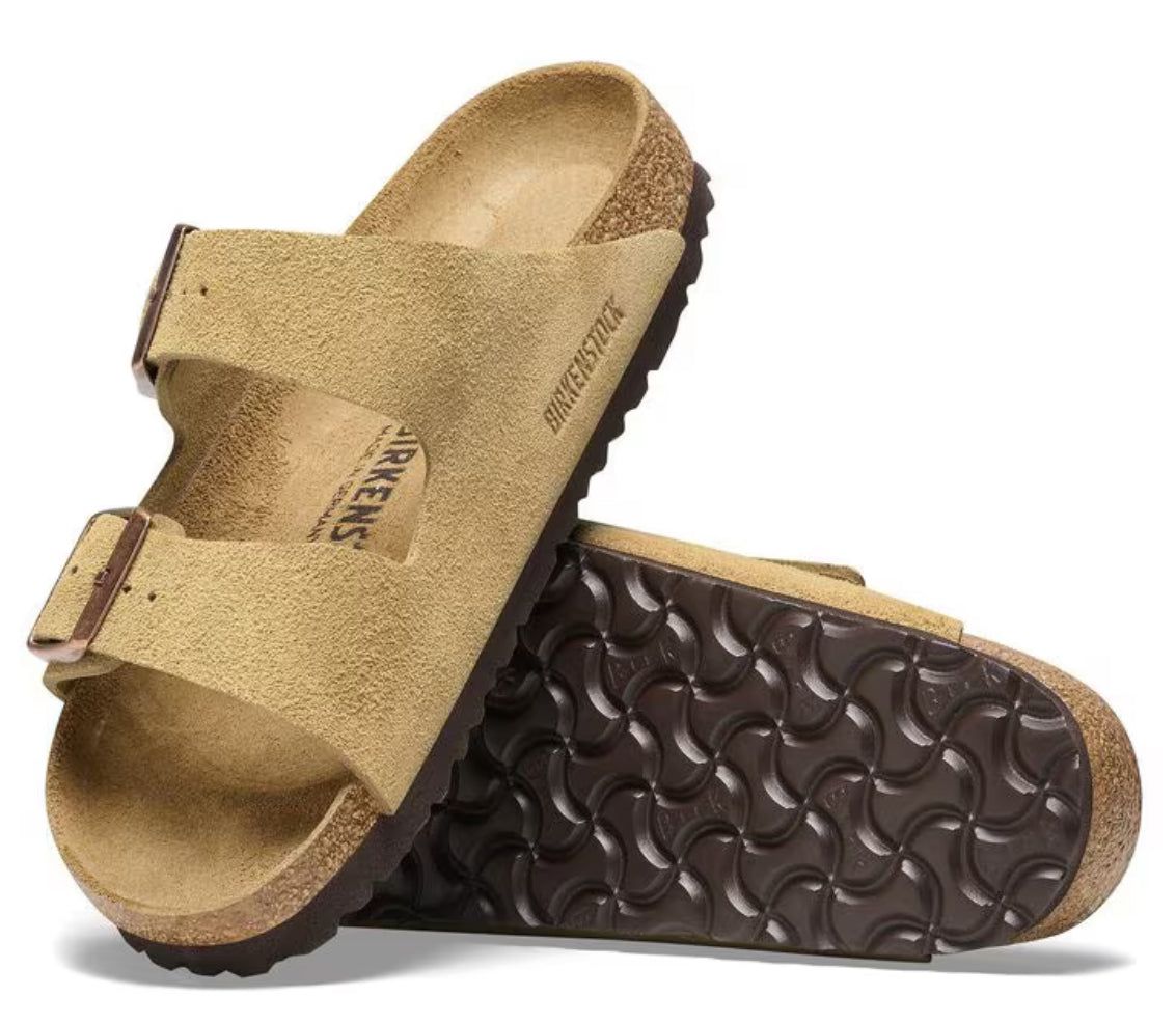 Arizona Suede Leather - Latte Cream Narrow