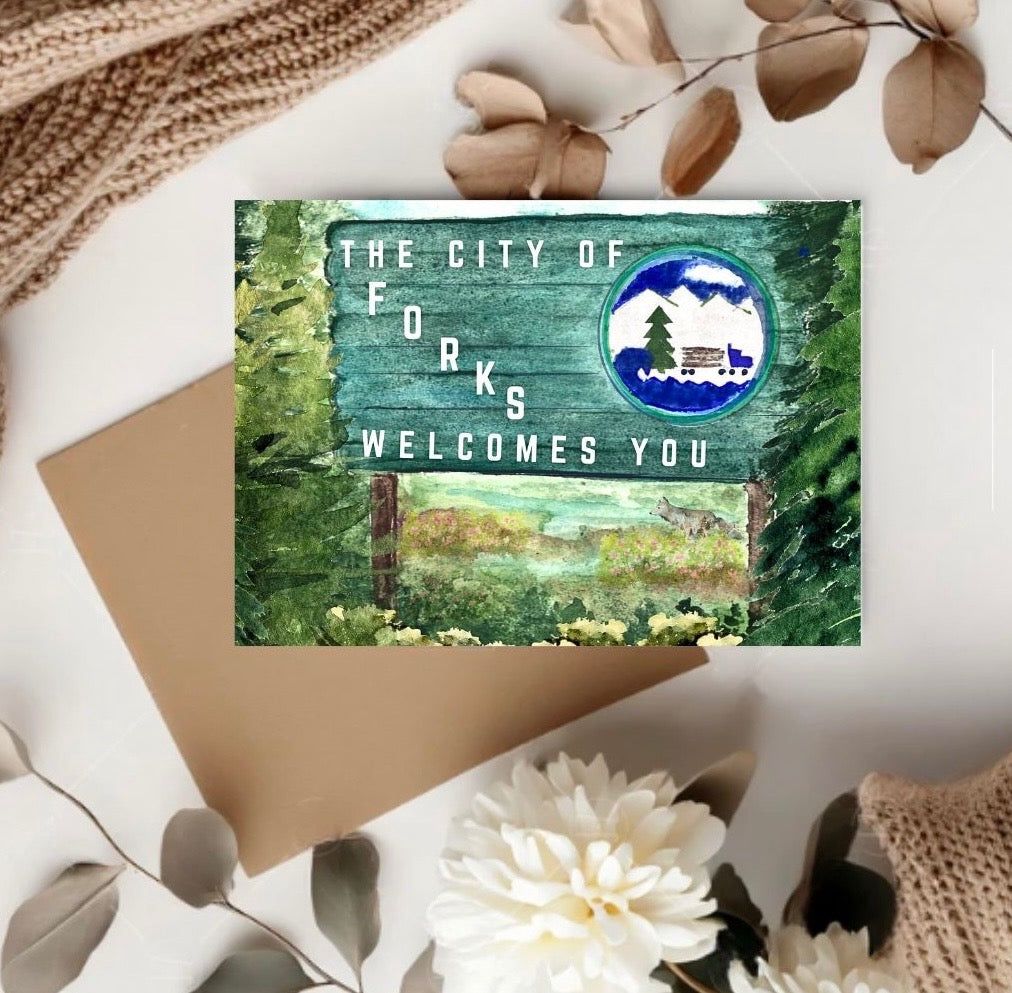 City of Forks Welcomes You Greeting Card