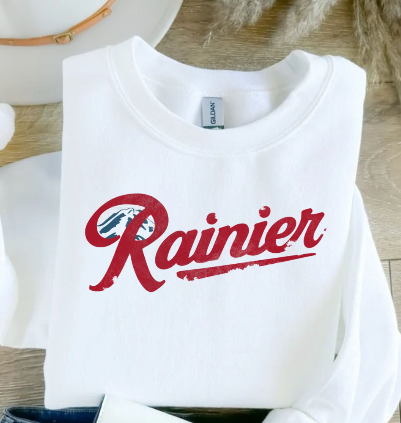 Rainier Distressed Logo Design