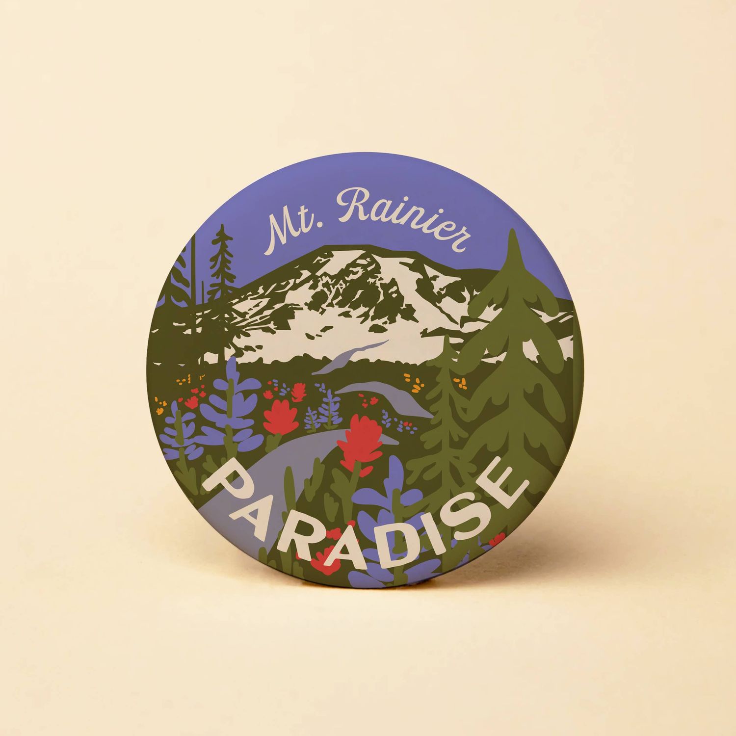 WA Mt. Rainier Paradise Round Magnet