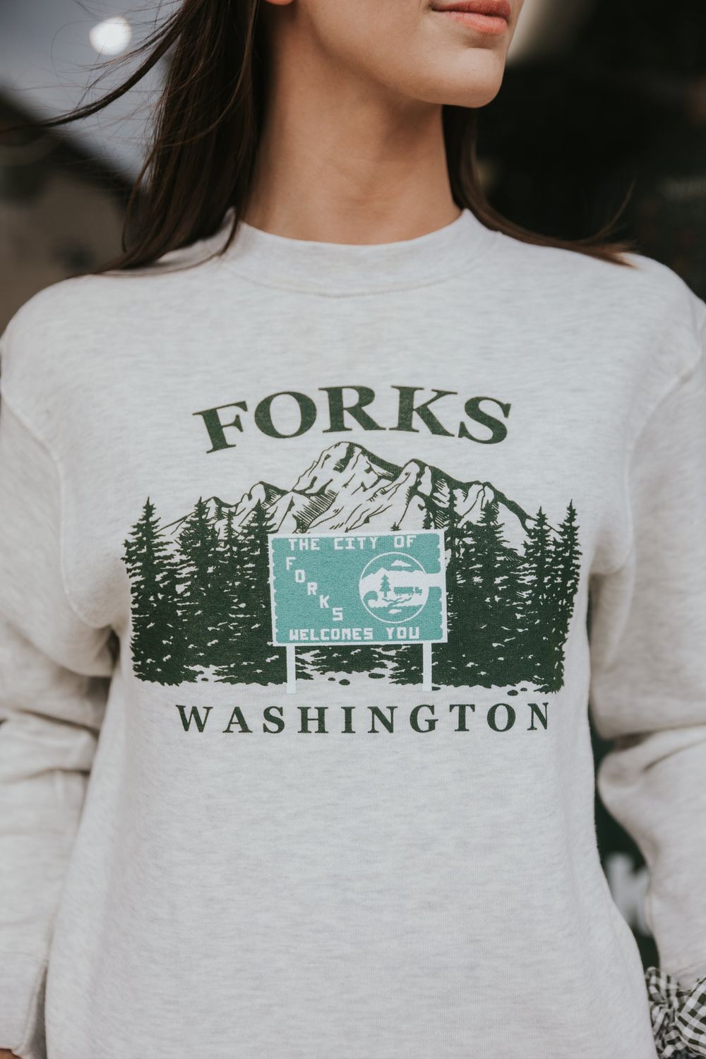 HWY 101 Welcome Sign  Sketch Crewneck Sweatshirt