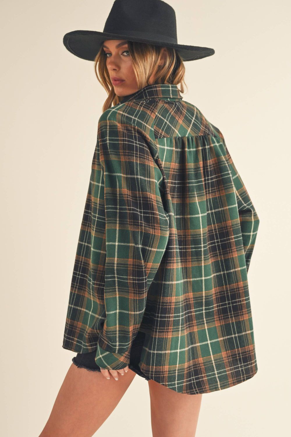 Katie Flannel Shirt Green